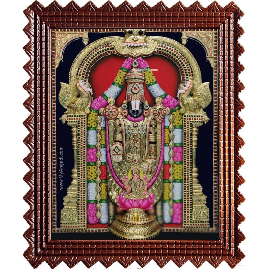 Tirupati Balaji Lakshmi 3d Embossed Tanjore Painting