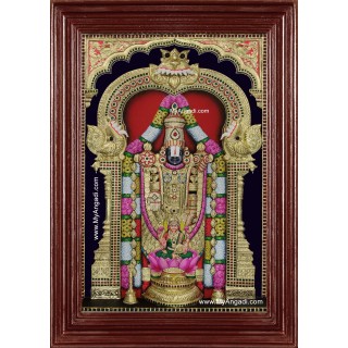 Tirupati Balaji Lakshmi 3d Embossed Tanjore Painting