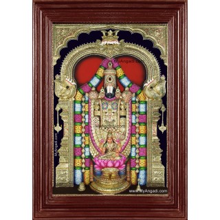 Tirumalai Srinivasan Lakshmi 3d Embossed Tanjore Painting