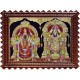 Thirupathi Balaji Perumal Alamelumanga 3d Embossed Tanjore Painting