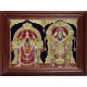 Thirupathi Balaji Perumal Alamelumanga 3d Embossed Tanjore Painting Thirupathi Balaji Perumal Alamelumanga 3d Embossed Tanjore Painting