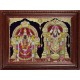 Thirupathi Balaji Perumal Alamelumanga 3d Embossed Tanjore Painting