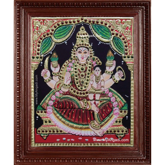 Veera Lakshmi Tanjore Painting