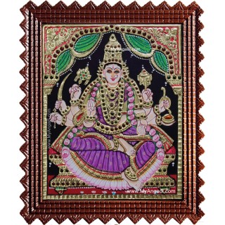 Veera Lakshmi Tanjore Painting