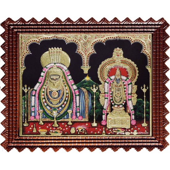 Arunachaleswar Abhithakujambal Tanjore Painting