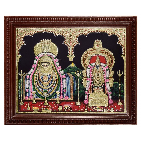 Arunachaleswar Abhithakujambal Tanjore Painting