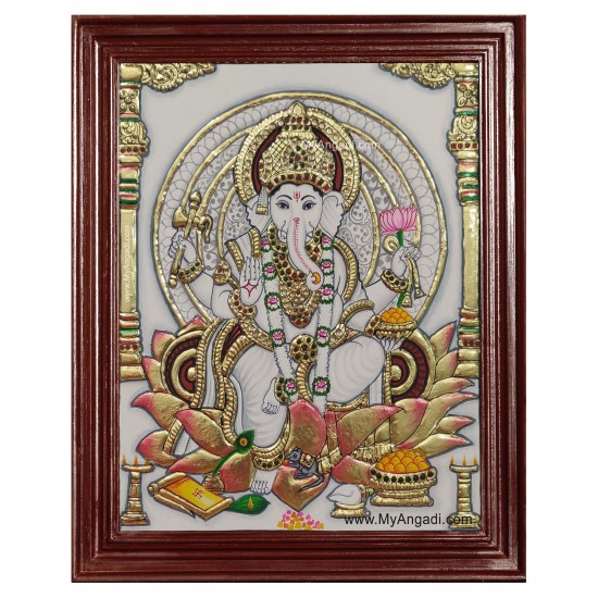 Ganesha Tanjore Painting Ganesha Tanjore Painting