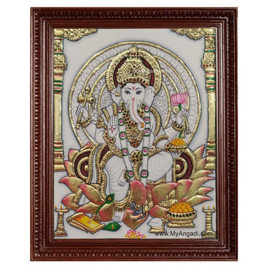 Ganesha Tanjore Painting Ganesha Tanjore Painting