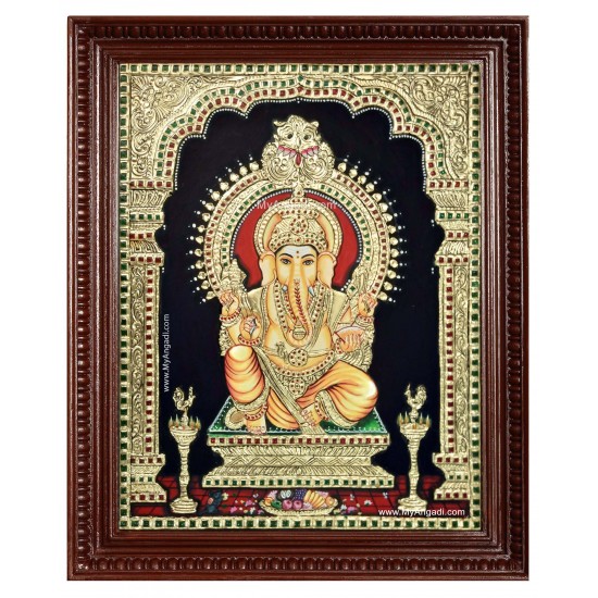 Raja Ganapathi Tanjore Painting Raja Ganapathi Tanjore Painting