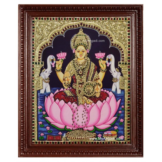 Gaja Lakshmi Tanjore Painting