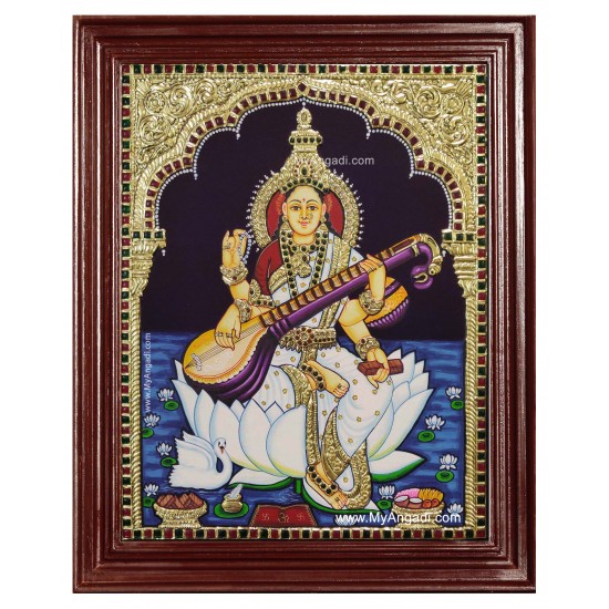 Saraswathi Tanjore Painting