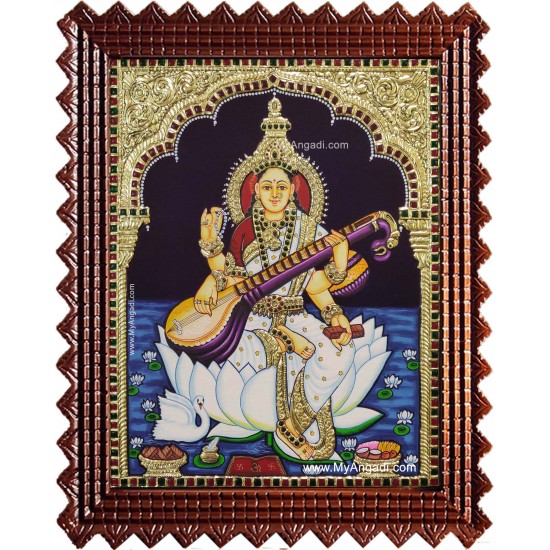 Saraswathi Tanjore Painting Saraswathi Tanjore Painting