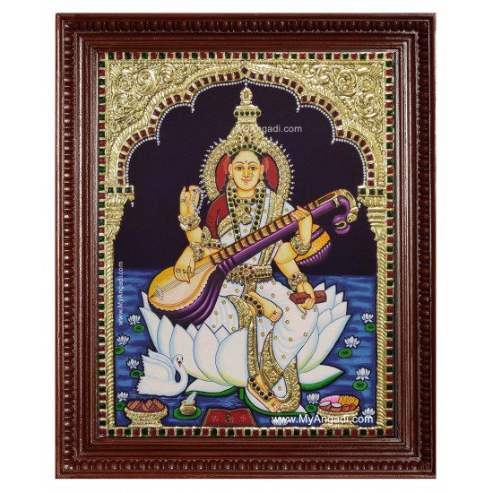 Saraswathi Tanjore Painting