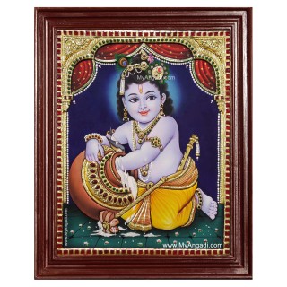 Butter Krishna Tanjore Painting