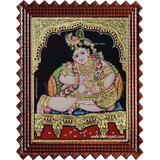 Vennai Thaazi Krishna Tanjore Painting Vennai Thaazi Krishna Tanjore Painting