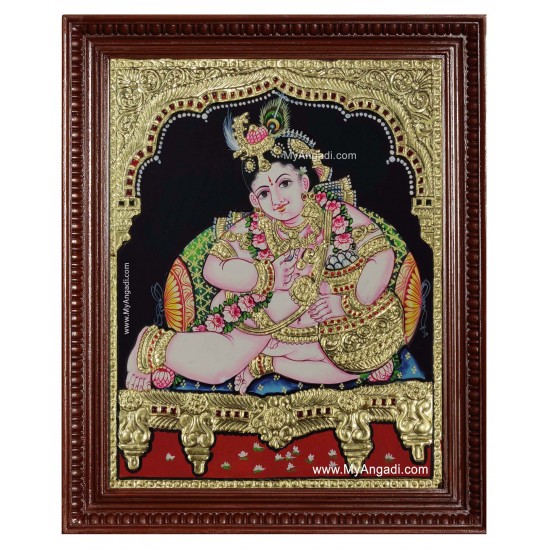 Vennai Thaazi Krishna Tanjore Painting