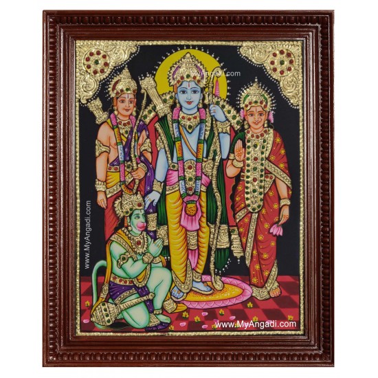 Ramar Sita Lakshmanan Hanuman Tanjore Painting