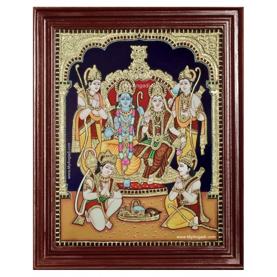 Ramar Sita Lakshmanan Hanuman Tanjore Painting