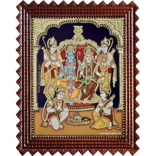 Ramar Sita Lakshmanan Hanuman Tanjore Painting