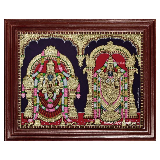 Balaji Padmavathi Thayar Tanjore Painting