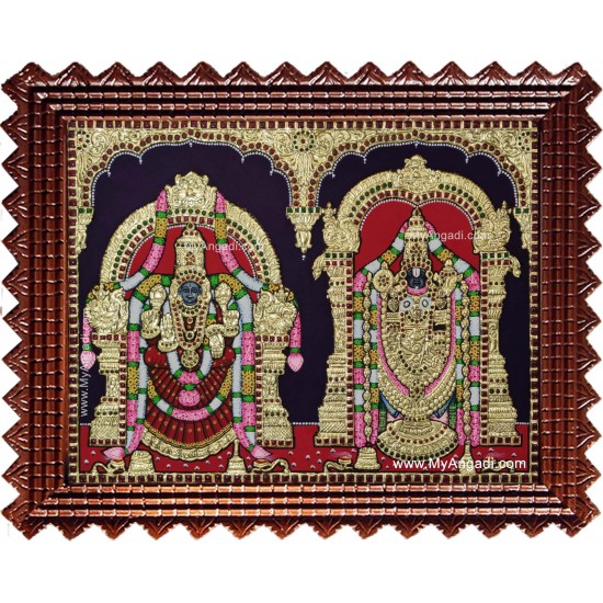 Balaji Padmavathi Thayar Tanjore Painting