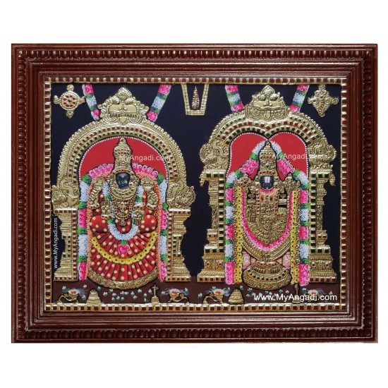 Balaji Padmavathi Thayar Tanjore Painting