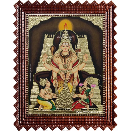 Iswarya Eswarar Lakshmi Kuberar Tanjore Painting