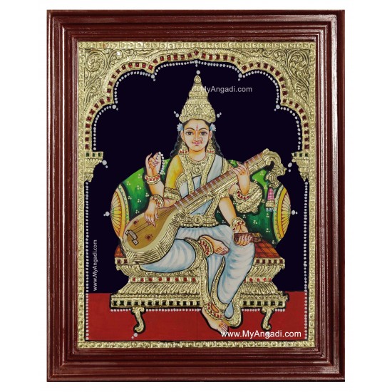 Saraswathi Tanjore Painting