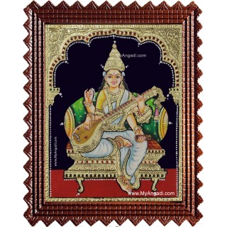 Saraswathi Tanjore Painting