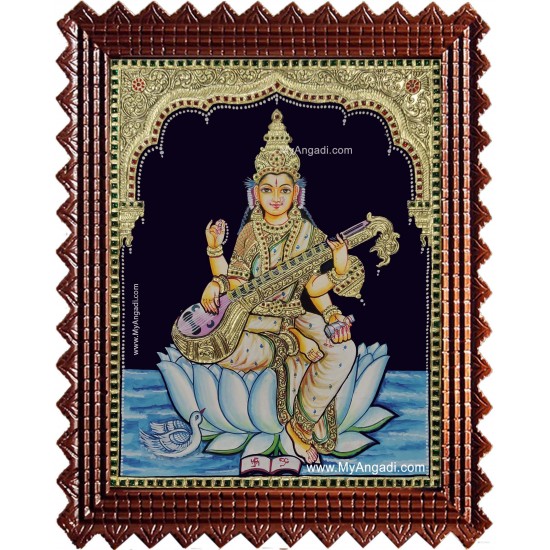 Saraswati Tanjore Painting