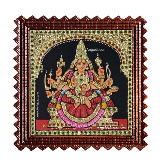 Veera Lakshmi Ashtlakshmi Tanjore Painting Veera Lakshmi Ashtlakshmi Tanjore Painting