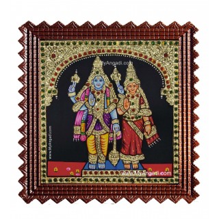 Vishnu Lakshmi Tanjore Painting