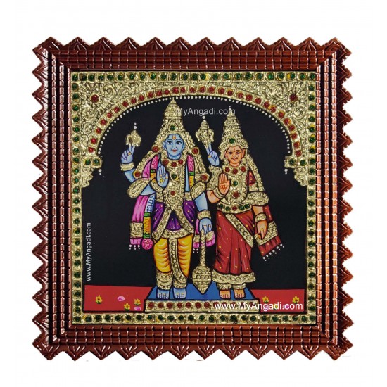Vishnu Lakshmi Tanjore Painting Vishnu Lakshmi Tanjore Painting