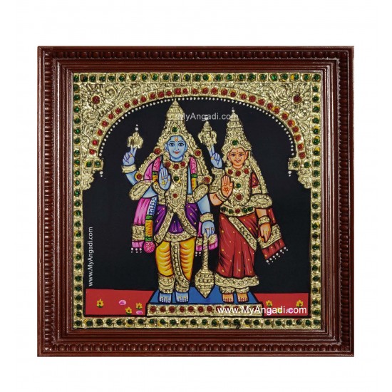 Vishnu Lakshmi Tanjore Painting Vishnu Lakshmi Tanjore Painting