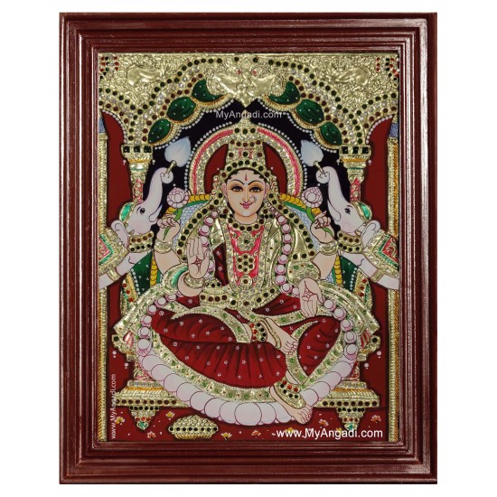 Gaja Lakshmi Tanjore Painting