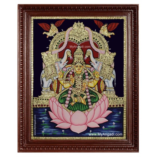 Gaja Lakshmi Tanjore Painting