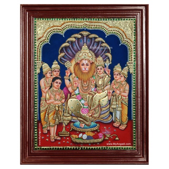 Lakshmi Narasimmar Tanjore Painting