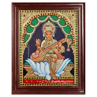 Saraswathi Tanjore Painting