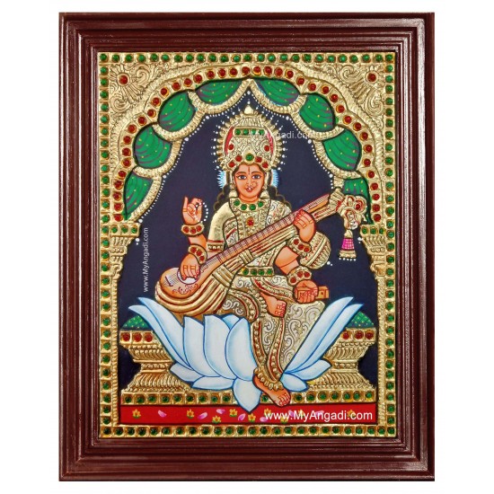 Saraswathi Tanjore Painting Saraswathi Tanjore Painting