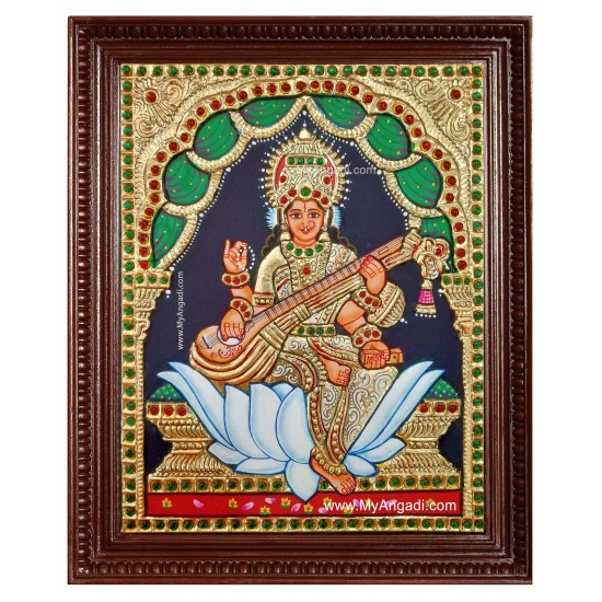 Saraswathi Tanjore Painting Saraswathi Tanjore Painting