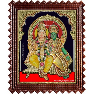 Shiva Paarvathi Tanjore Painting