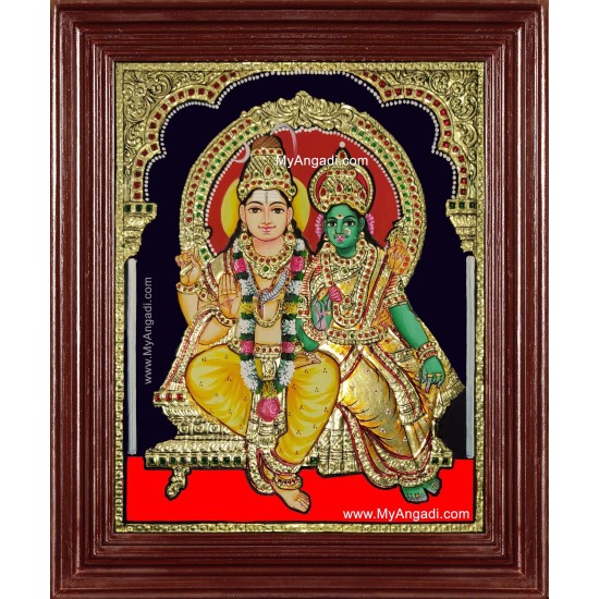 Shiva Paarvathi Tanjore Painting Shiva Paarvathi Tanjore Painting