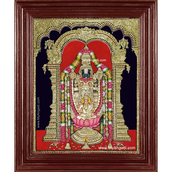 Tirupathi Balaji Lakshmi Big Size Tanjore Painting Tirupathi Balaji Lakshmi Big Size Tanjore Painting