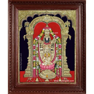 Tirupathi Balaji Lakshmi Big Size Tanjore Painting