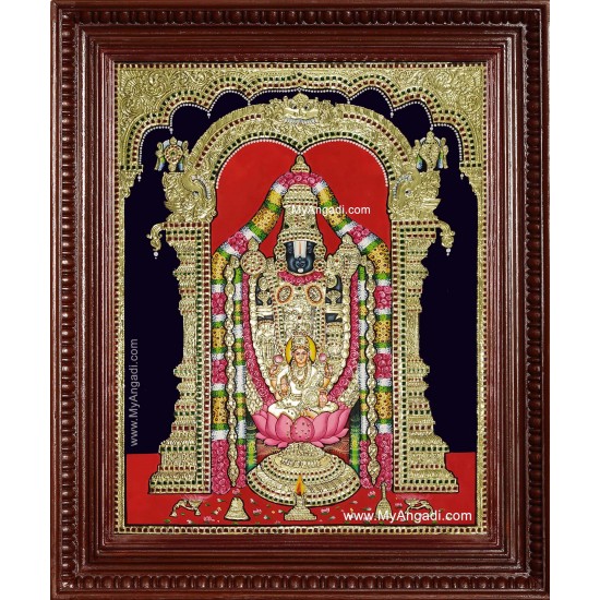Tirupathi Balaji Lakshmi Big Size Tanjore Painting Tirupathi Balaji Lakshmi Big Size Tanjore Painting