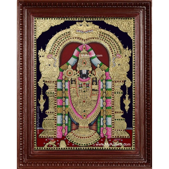 Tirupathi Balaji Big Size Tanjore Painting