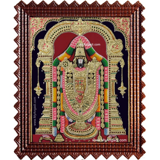 Sri Venkateswara Swamy Balaji Tanjore Painting Sri Venkateswara Swamy Balaji Tanjore Painting