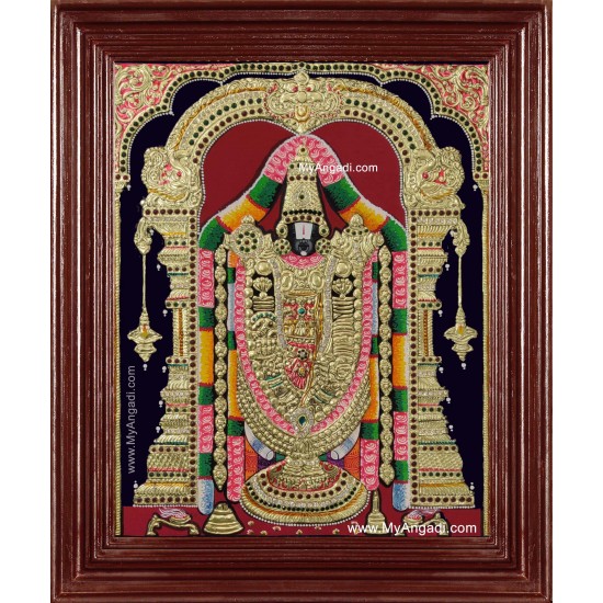 Sri Venkateswara Swamy Balaji Tanjore Painting Sri Venkateswara Swamy Balaji Tanjore Painting