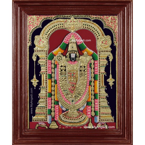 Sri Venkateswara Swamy Balaji Tanjore Painting