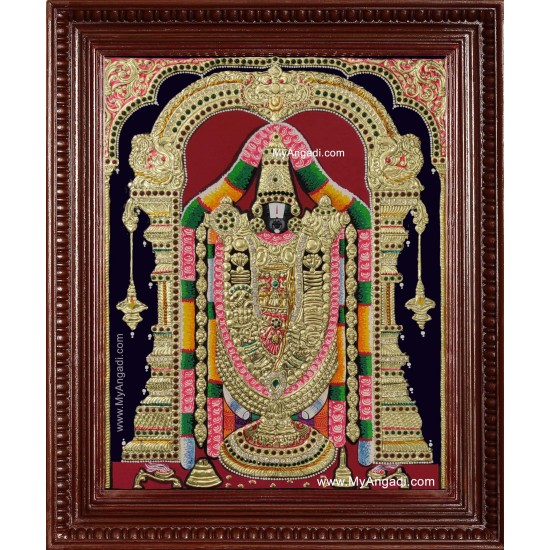 Sri Venkateswara Swamy Balaji Tanjore Painting